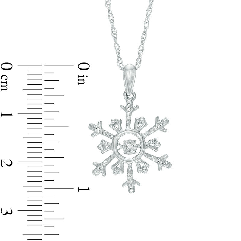 Diamond Accent Snowflake Pendant in Sterling Silver