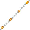 Thumbnail Image 0 of Oval Madeira Citrine Infinity Link Bracelet in Sterling Silver - 7.25"