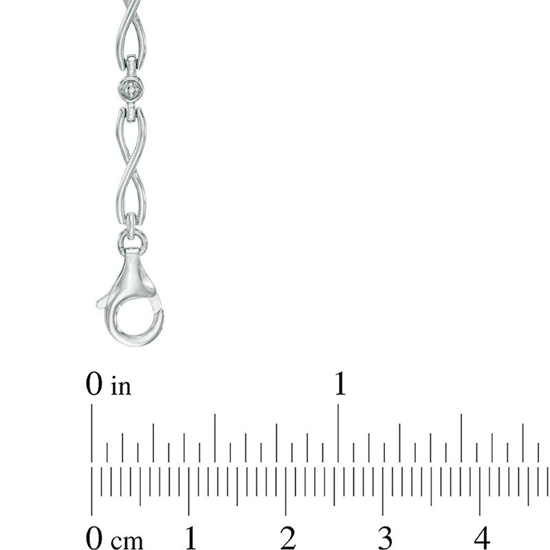 Main Image 2 of Oval Madeira Citrine Infinity Link Bracelet in Sterling Silver - 7.25"