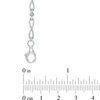Thumbnail Image 2 of Oval Lab-Created Opal Infinity Link Bracelet in Sterling Silver - 7.25"