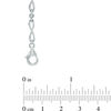Thumbnail Image 2 of Oval Swiss Blue Topaz Infinity Link Bracelet in Sterling Silver - 7.25"