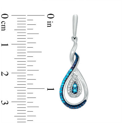 zales blue diamond earrings