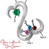 Thumbnail Image 1 of Open Hearts Family by Jane Seymour™ Birthstone Pendant in Sterling Silver (4 Stones and 2 Names)