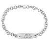 Thumbnail Image 0 of Open Hearts by Jane Seymour™ I.D. Bracelet in Sterling Silver (4 Lines)