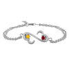 Thumbnail Image 1 of Open Hearts Family by Jane Seymour™ 3.0mm Birthstone Bracelet in Sterling Silver (2 Stones)
