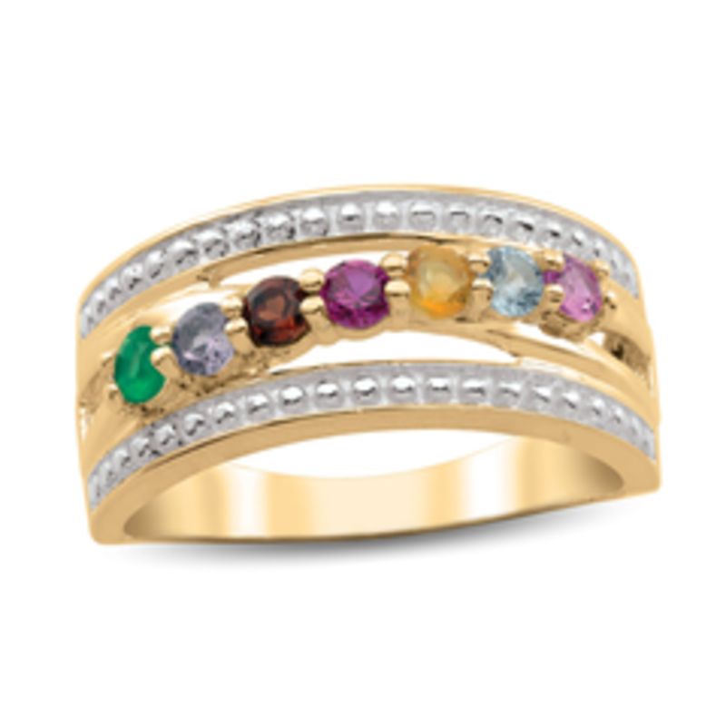 Birthstone beaded ring hotsell