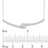 Thumbnail Image 4 of Ever Us® 1/2 CT. T.W. Two-Stone Diamond Bypass Necklace in 14K White Gold - 17"