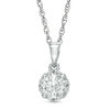 Thumbnail Image 1 of 1/2 CT. T.W. Diamond Frame Pendant in 10K White Gold - 17"
