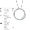 Thumbnail Image 4 of Ever Us® 1/3 CT. T.W. Two-Stone Diamond Open Circle Pendant in 14K White Gold - 19"