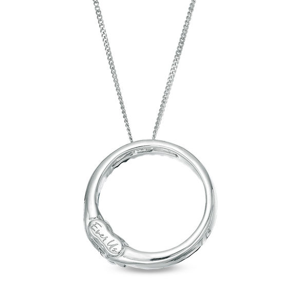 Ever UsÂ® 5/8 CT. T.w. Two-Stone Diamond Open Circle Pendant in 14K White Gold - 19"