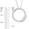 Thumbnail Image 4 of Ever Us® 5/8 CT. T.W. Two-Stone Diamond Open Circle Pendant in 14K White Gold - 19"