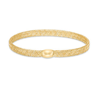 4.0mm Mesh Slip-On Bangle in 14K Gold - 7.5"