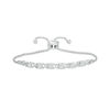Thumbnail Image 1 of 3.0mm Lab-Created White Sapphire "XO" Bolo Bracelet in Sterling Silver - 9.0"