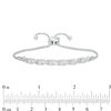 Thumbnail Image 2 of 3.0mm Lab-Created White Sapphire "XO" Bolo Bracelet in Sterling Silver - 9.0"
