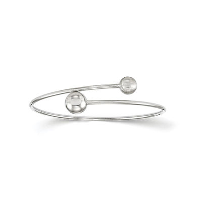 Double Ball Bypass Flexible Bangle in 
