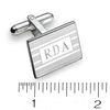 Thumbnail Image 1 of Men's Engravable Money Clip and Cuff Links Set in Sterling Silver (3 Initials)
