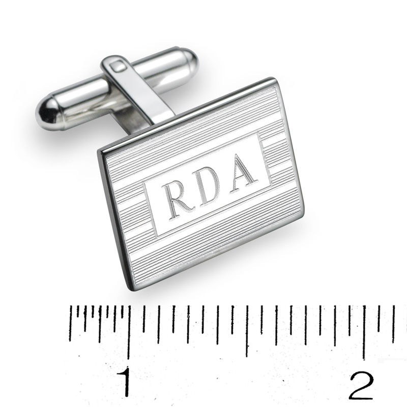 Men's Engravable Money Clip and Cuff Links Set in Sterling Silver (3
