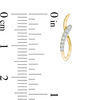 Thumbnail Image 1 of Diamond Accent Twist Loop Earrings in 10K Gold