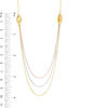 Thumbnail Image 2 of Triple Strand Necklace in 10K Gold - 19"