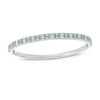Thumbnail Image 1 of 5.0mm Lab-Created White Sapphire Double Row Bangle in Sterling Silver
