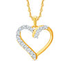 Thumbnail Image 1 of Diamond Accent Heart Pendant in Sterling Silver and 14K Gold Plate