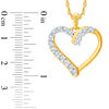 Thumbnail Image 2 of Diamond Accent Heart Pendant in Sterling Silver and 14K Gold Plate