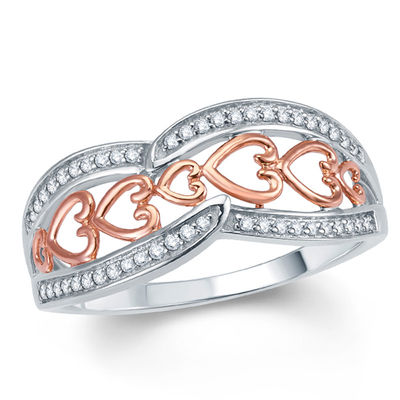 Silver 14K Platinum Plate Engagement/ Wedding Ring 8 