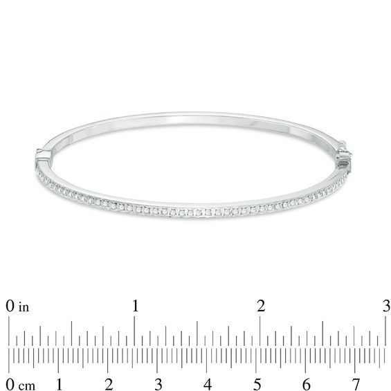 Diamond Fascinationâ¢ Three Piece Bangle Set in Sterling Silver and 18K Two-Tone Gold Plate and Platinum Plate