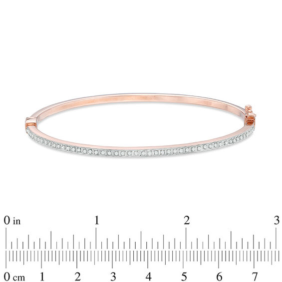 Diamond Fascinationâ¢ Three Piece Bangle Set in Sterling Silver and 18K Two-Tone Gold Plate and Platinum Plate