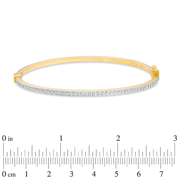 Diamond Fascinationâ¢ Three Piece Bangle Set in Sterling Silver and 18K Two-Tone Gold Plate and Platinum Plate