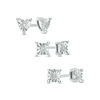 Thumbnail Image 0 of Diamond Accent Three Pair Stud Earrings Set in Sterling Silver