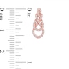 Thumbnail Image 1 of 1/5 CT. T.W. Diamond Braided Infinity Drop Earrings in 10K Rose Gold