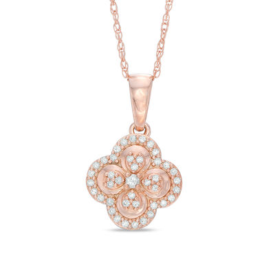 T.W. Composite Diamond Clover Pendant 