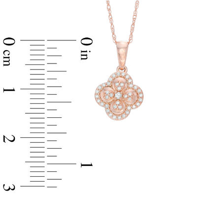 T.W. Composite Diamond Clover Pendant 