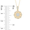 Thumbnail Image 1 of 1/10 CT. T.W. Composite Diamond Scallop Frame Pendant in 10K Gold