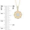 Thumbnail Image 2 of 1/10 CT. T.W. Composite Diamond Scallop Frame Pendant in 10K Gold