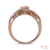 Thumbnail Image 2 of Open Hearts by Jane Seymour™ 6.0mm Morganite and 1/15 CT. T.W. Diamond Bypass Ring in 10K Rose Gold