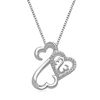 Thumbnail Image 1 of Open Hearts by Jane Seymour™ 1/20 CT. T.W. Diamond Side Heart Pendant in Sterling Silver