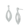 Thumbnail Image 0 of 1/4 CT. T.W. Diamond Open Marquise Drop Earrings in 10K White Gold