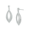 Thumbnail Image 1 of 1/4 CT. T.W. Diamond Open Marquise Drop Earrings in 10K White Gold