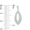 Thumbnail Image 1 of 1/4 CT. T.W. Diamond Open Marquise Drop Earrings in 10K White Gold