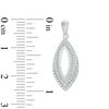 Thumbnail Image 2 of 1/4 CT. T.W. Diamond Open Marquise Drop Earrings in 10K White Gold