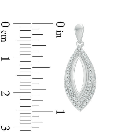 1/4 CT. T.w. Diamond Open Marquise Drop Earrings in 10K White Gold