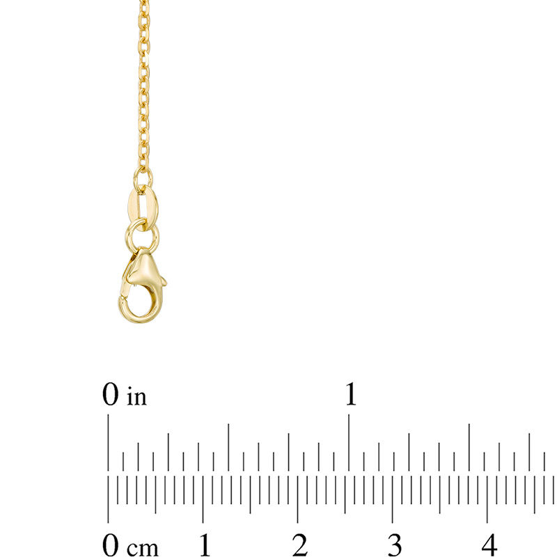 Main Image 2 of Made in Italy Diamond-Cut Miniature Disc Double Strand Necklace in 10K Gold - 19"