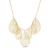 Thumbnail Image 1 of Made in Italy Diamond-Cut Multi-Teardrop Dangle Necklace in 10K Gold - 19"