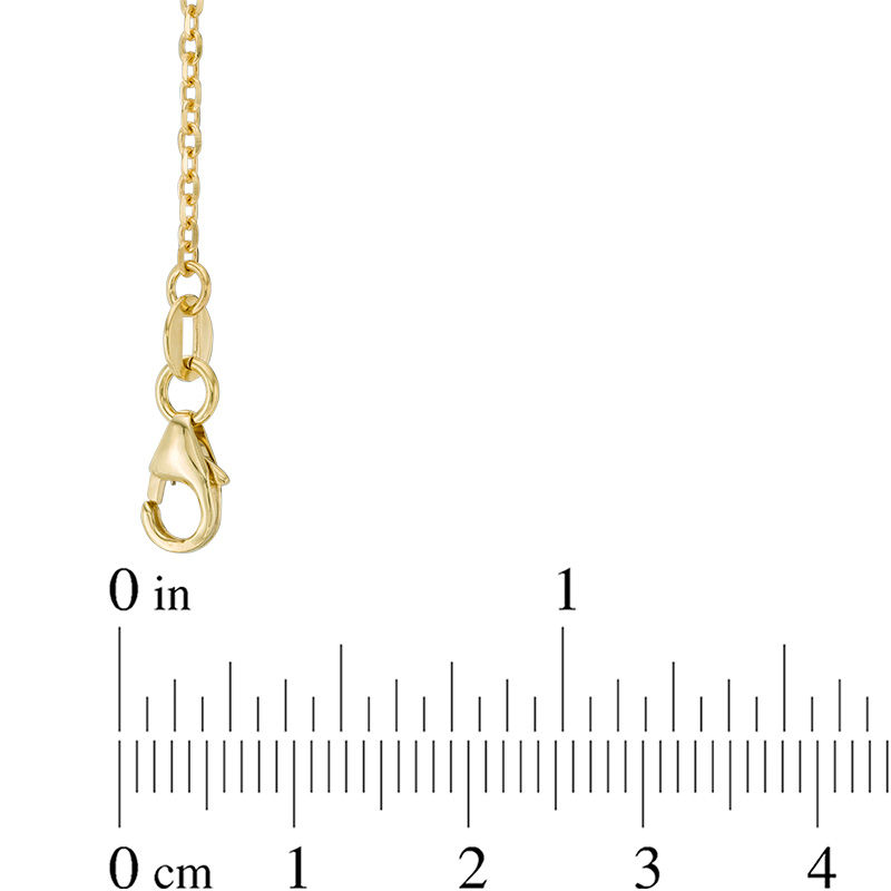 Main Image 2 of Made in Italy Diamond-Cut Multi-Teardrop Dangle Necklace in 10K Gold - 19"