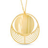 Thumbnail Image 1 of Made in Italy Diamond-Cut Coin Pendant in 10K Gold - 19&quot;