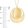 Thumbnail Image 2 of Made in Italy Diamond-Cut Coin Pendant in 10K Gold - 19&quot;