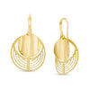 Thumbnail Image 1 of Made in Italy Diamond-Cut Coin Drop Earrings in 10K Gold