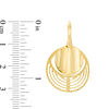 Thumbnail Image 2 of Made in Italy Diamond-Cut Coin Drop Earrings in 10K Gold